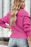 Zip Up Long Sleeve Cardigan 