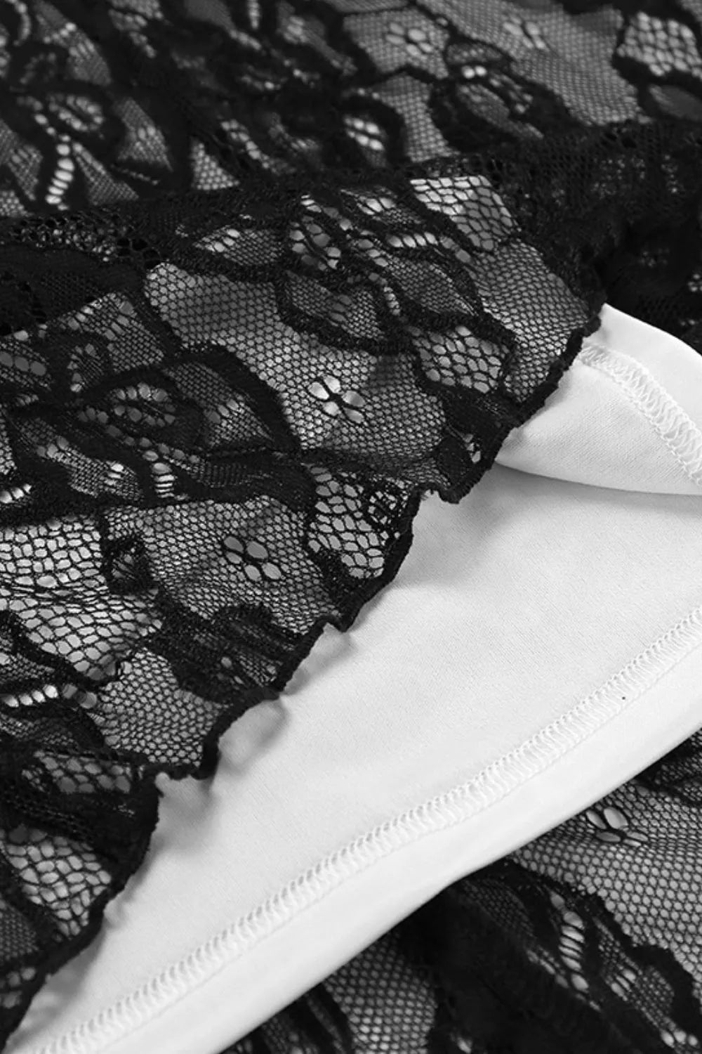 Lace Sweetheart Neck Flare Sleeve Mini Dress 