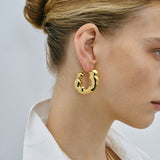 Stainless Steel C-Hoop Earrings 