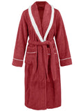 Contrast Trim Tie Waist Lounge Nightgown with Pockets Lingerie & Nightwear