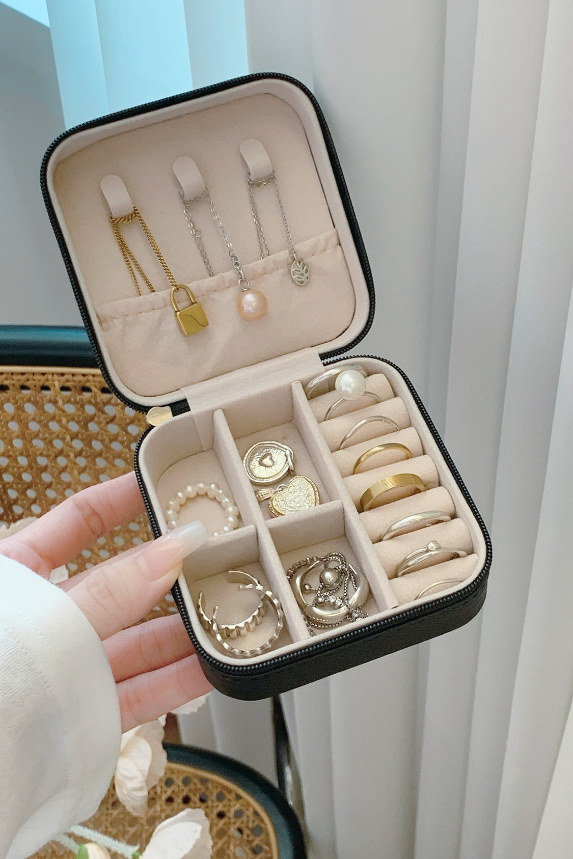 PU Leather Square Jewelry Box 