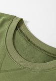 Solid Color Round Neck Long Sleeve Sweatshirt 