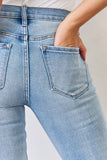 Kancan Full Size Mid Rise Y2K Slit Bootcut Jeans 