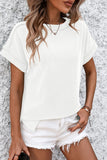 Mandy Striped Round Neck Short Sleeve T-Shirt 
