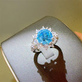 3 Carat Moissanite Zircon 925 Sterling Silver Ring 