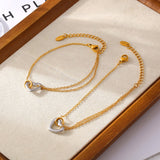 18K Gold-Plated Heart Bracelet 