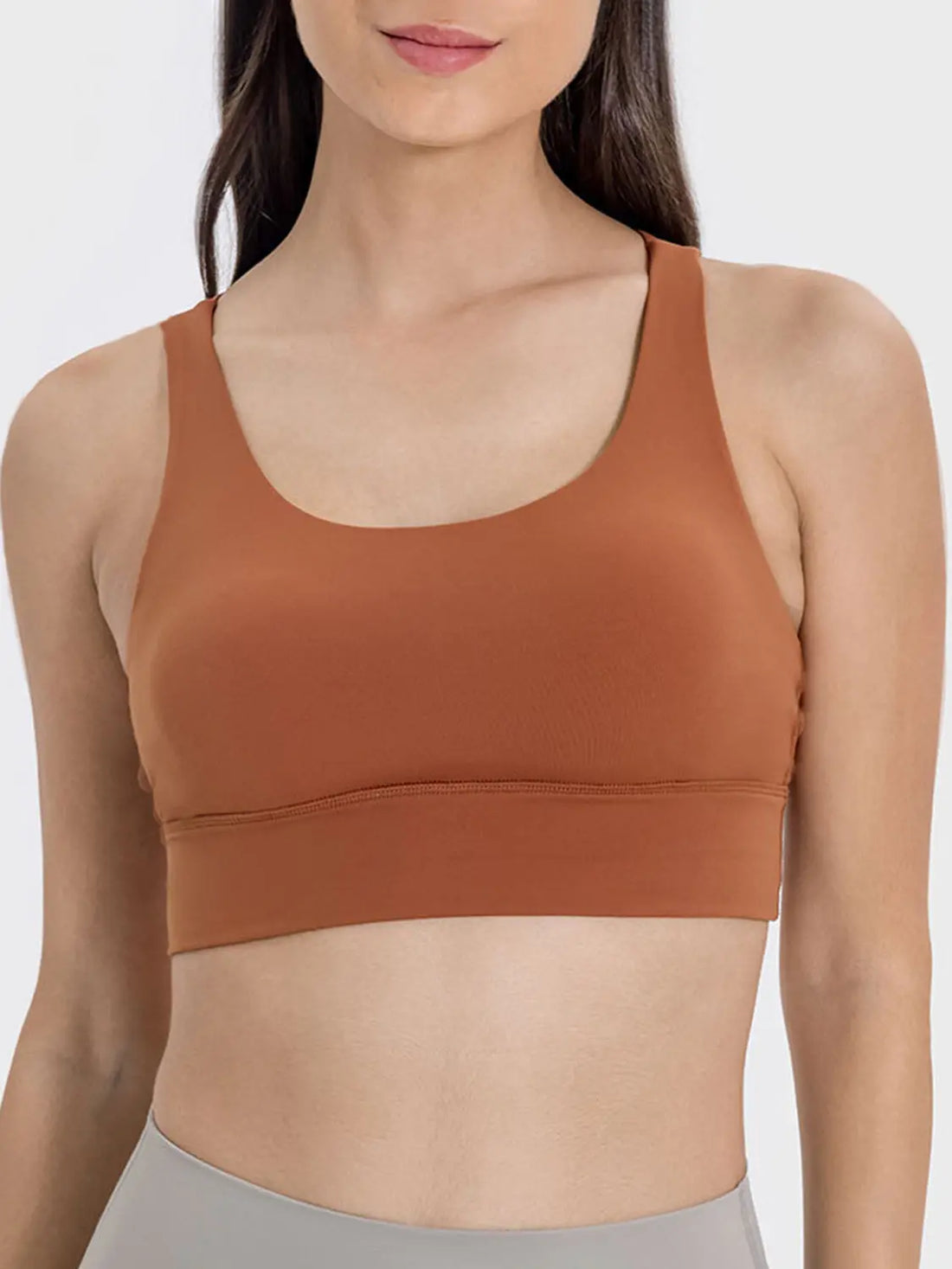 Millennia Crisscross Scoop Neck Active Tank 