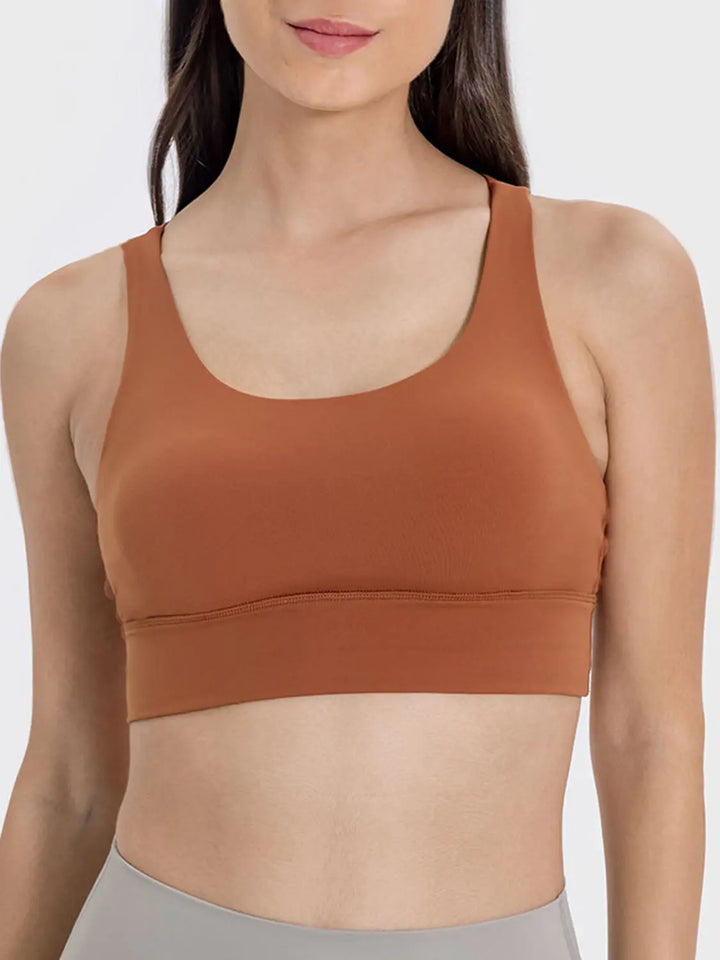 Millennia Crisscross Scoop Neck Active Tank 