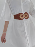 Alloy Buckle Elastic PU Belt 