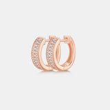 Moissanite 925 Sterling Silver Huggie Earrings 
