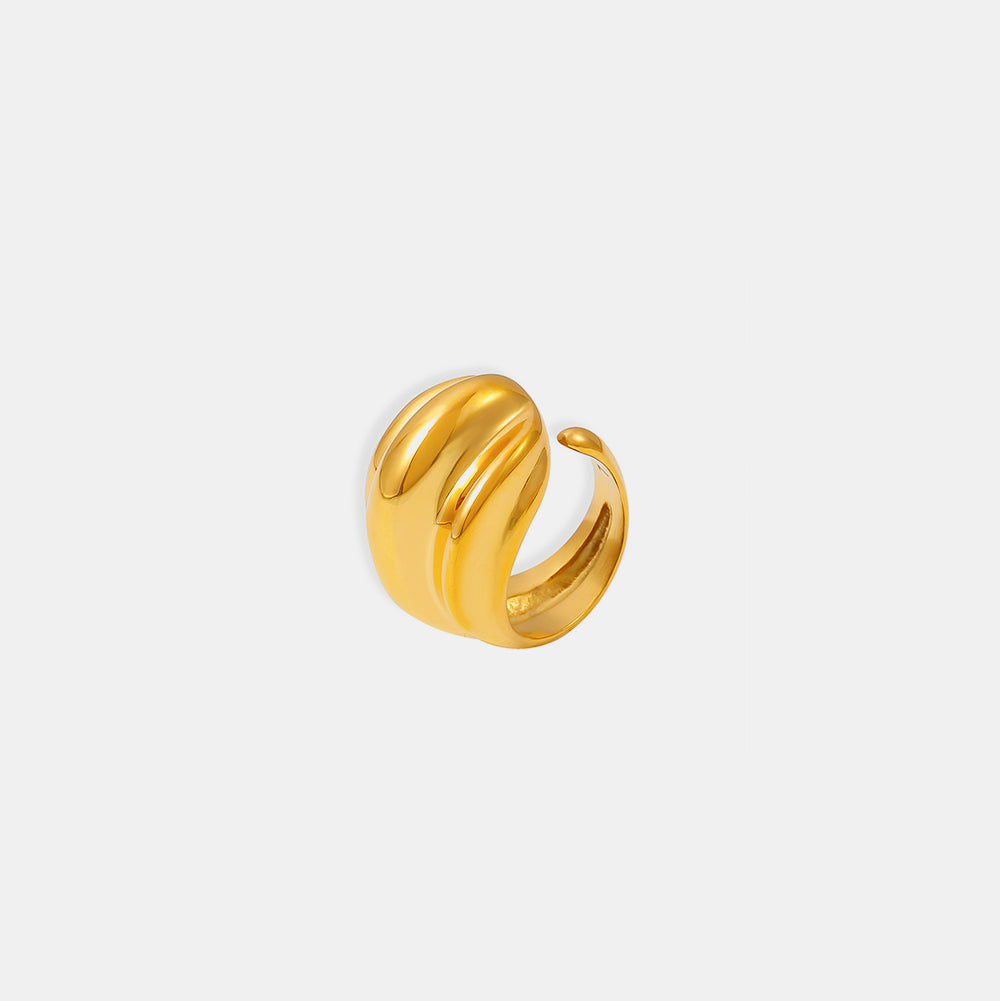 18K Gold-Plated Titanium Steel Open Ring 