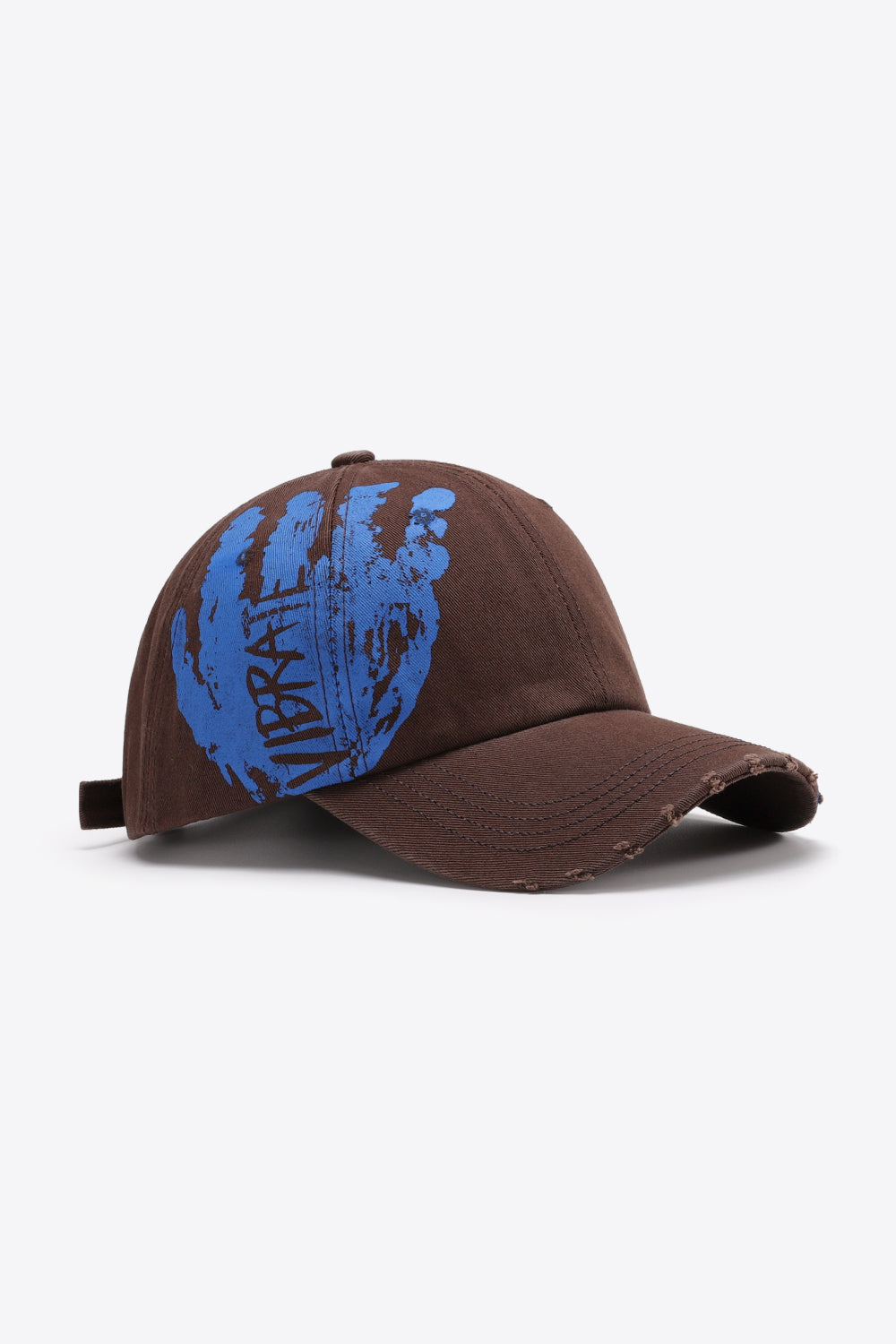 VIBRA Graphic Distressed Adjustable Baseball Cap 