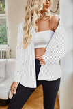 Lovelet Striped Button Up Long Sleeve Shirt 