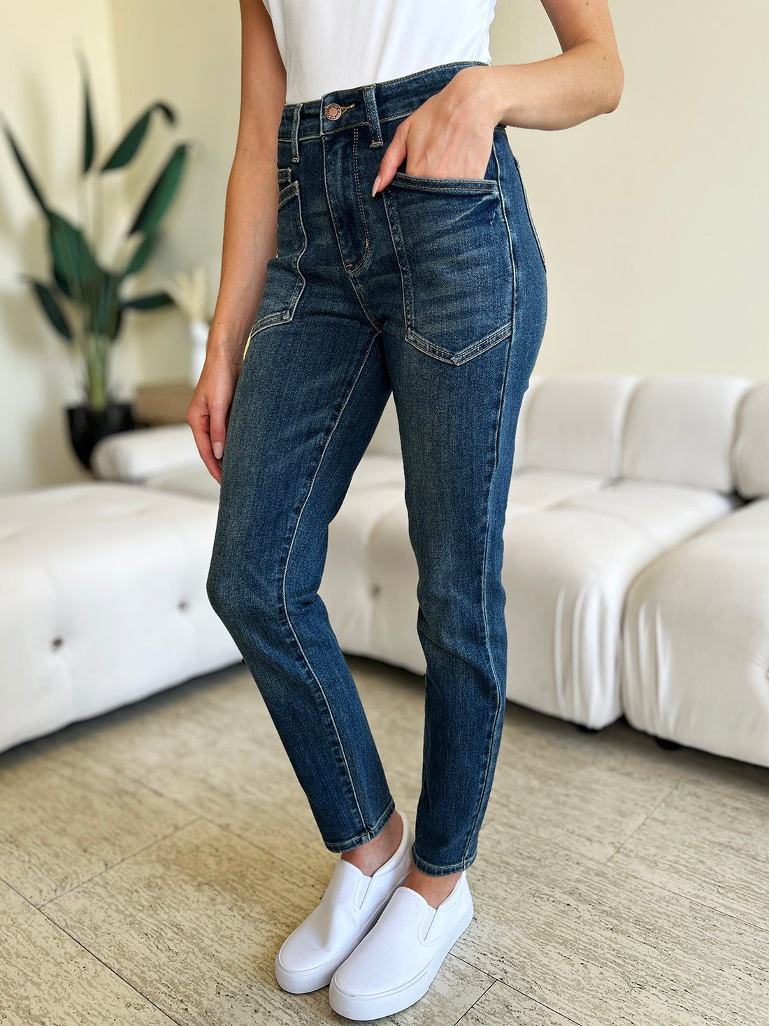 Judy Blue Full Size High Waist Skinny Jeans 