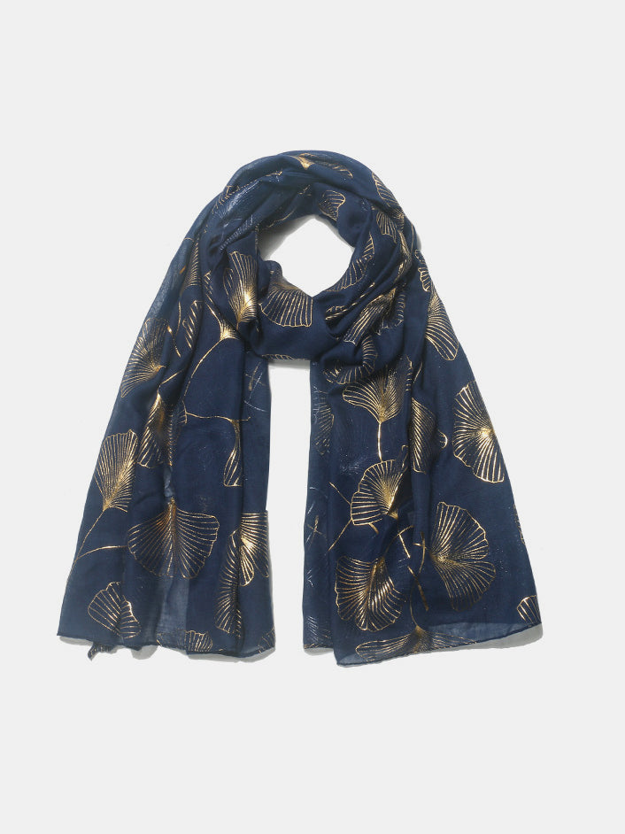 Ginkgo Leaf Polyester Scarf 