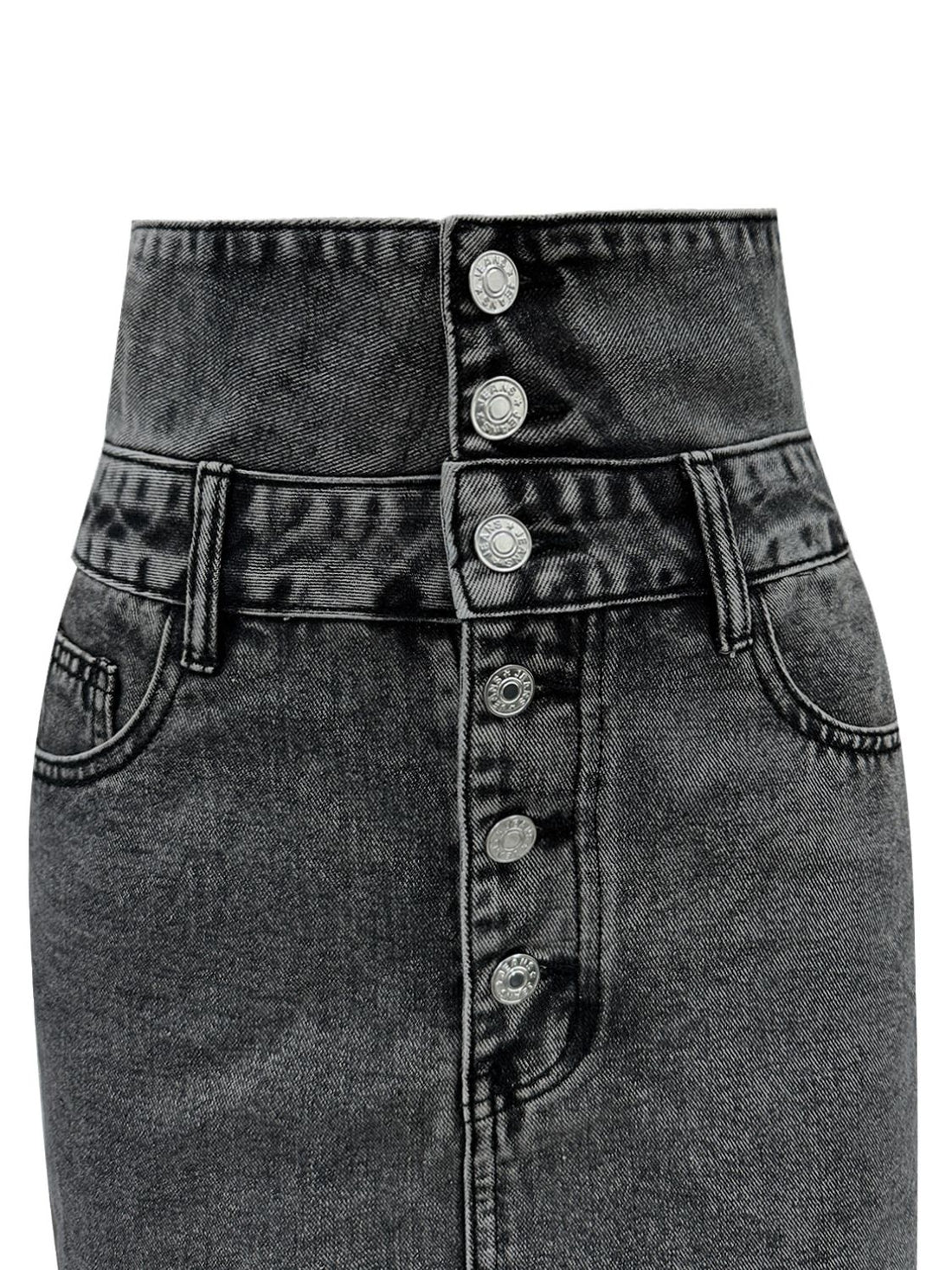 Raw Hem High Waist Denim Skirt skirt