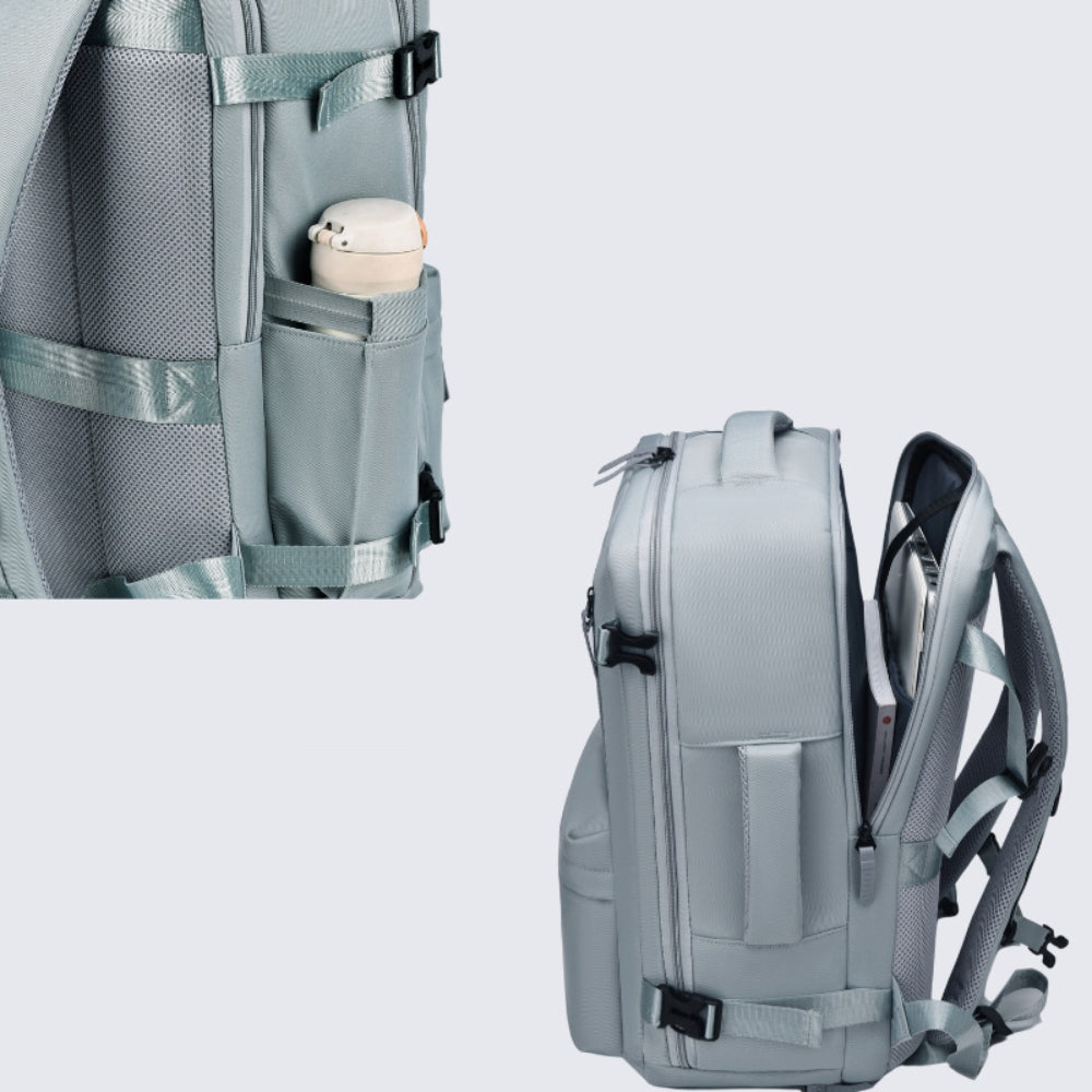 Oxford Cloth Side Pockets Backpack Bag with Handles 