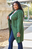 Basic Bae Full Size Hooded Sweater Cardigan 