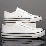 Lace Up Round Toe Canvas Sneakers 