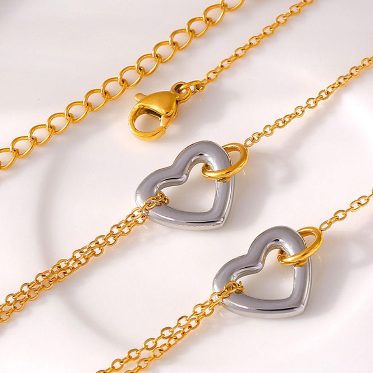 18K Gold-Plated Heart Bracelet 