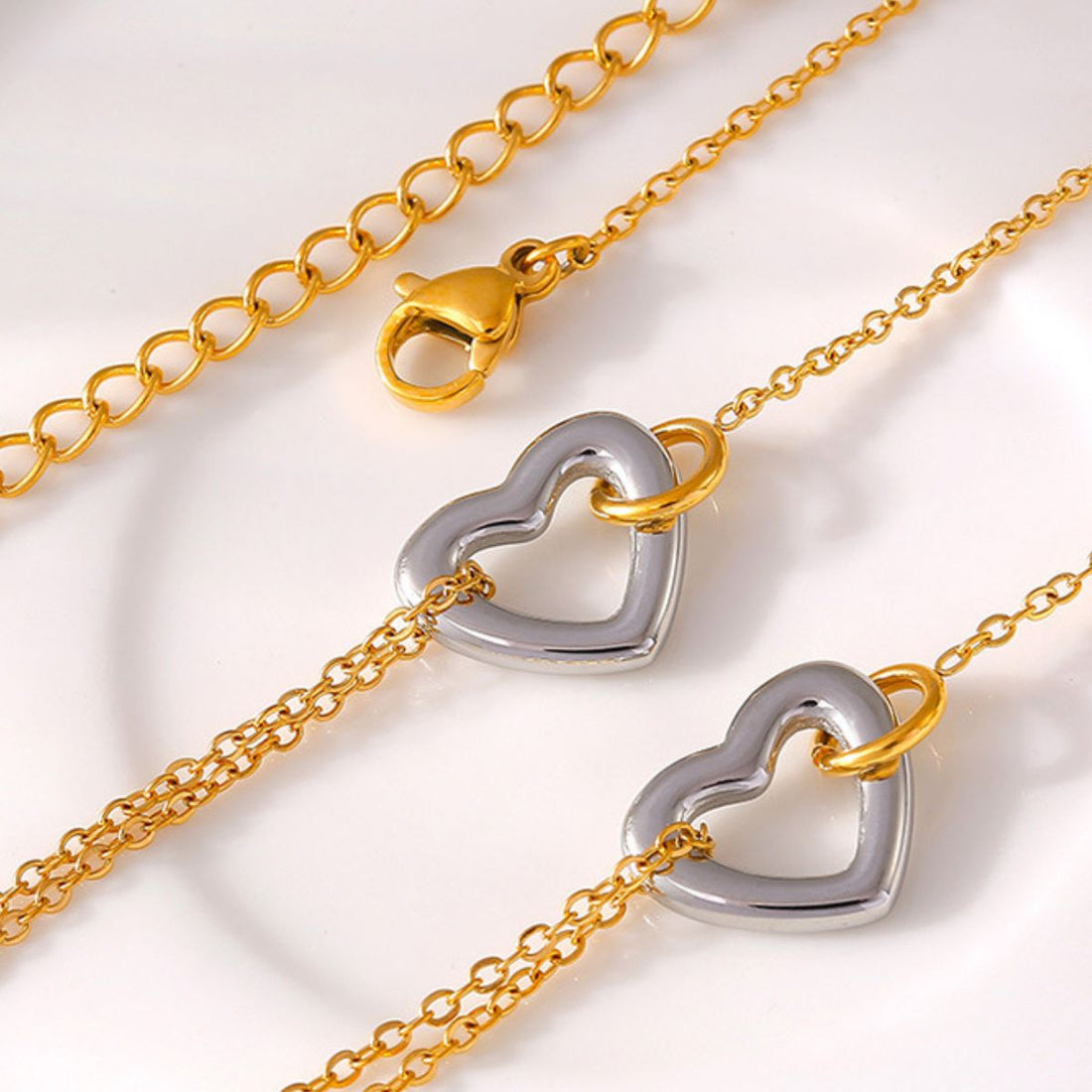 18K Gold-Plated Heart Bracelet 