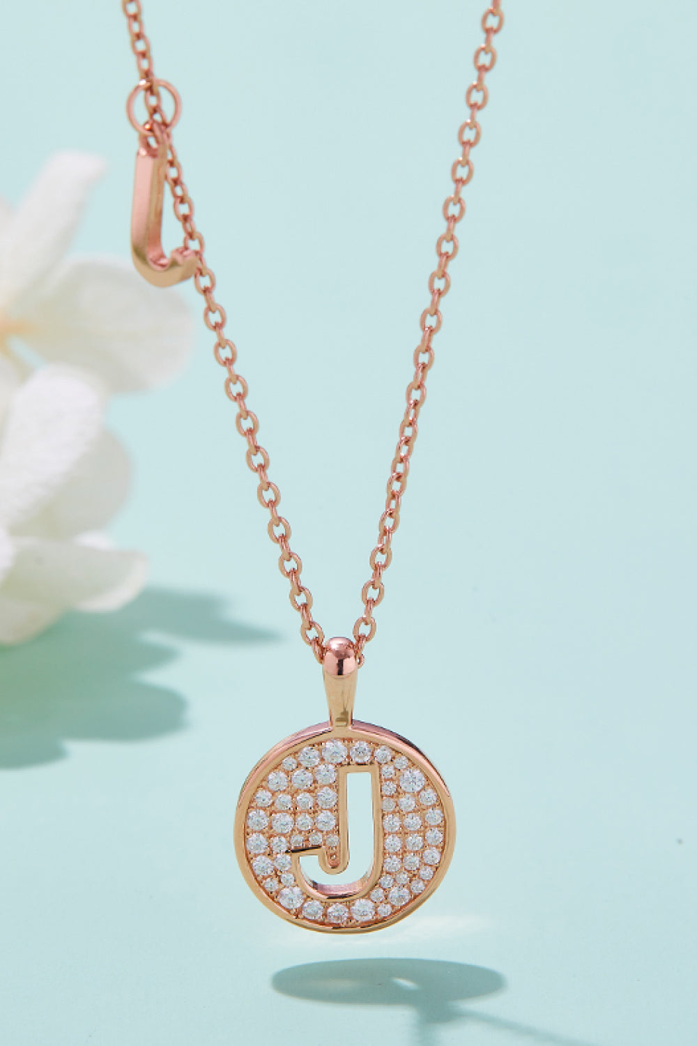 Moissanite A to J Pendant Necklace 