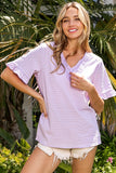 BiBi V-Neck Short Sleeve Blouse 
