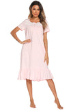Lace Detail Square Neck Lounge Dress 