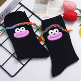 Cartoon Ribbed Knit Crew Socks Lingerie & Nightwear