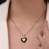 Titanium Steel Heart Shape Necklace 