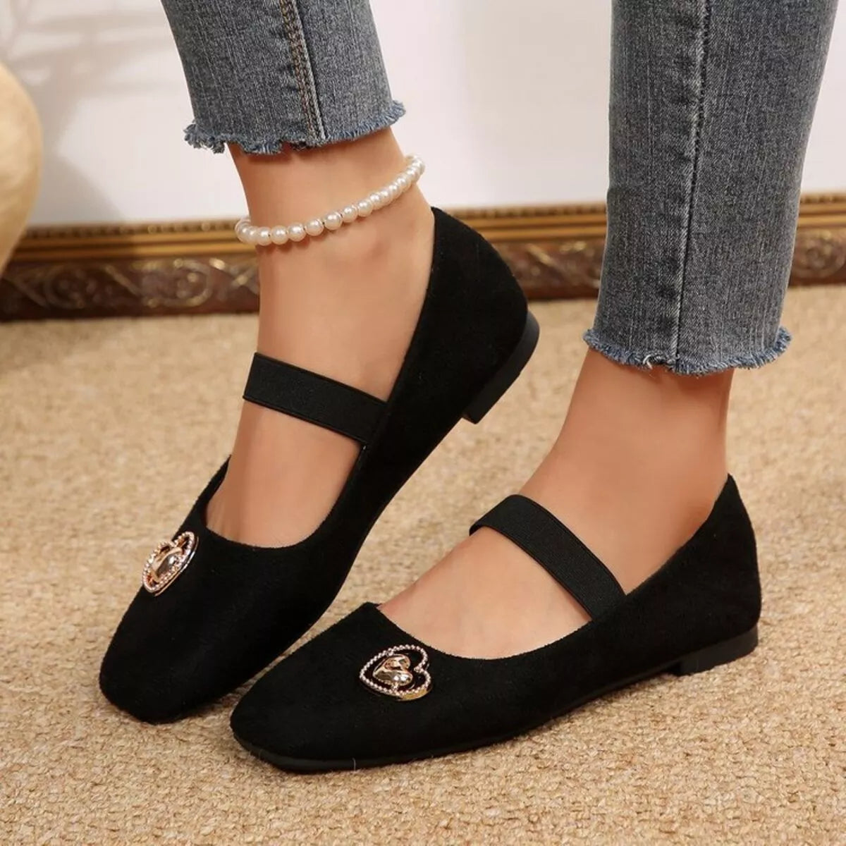 Square Toe Slip-Ons 