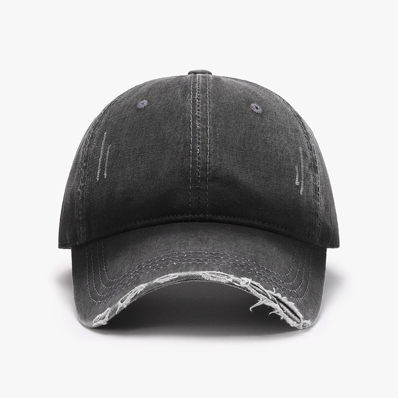Distressed Washed Adjustable Baseball Cap 