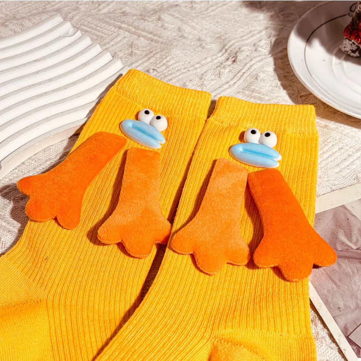 Cartoon Ribbed Knit Crew Socks Lingerie & Nightwear