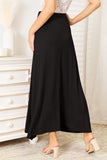 Double Take Full Size Soft Rayon Drawstring Waist Maxi Skirt 