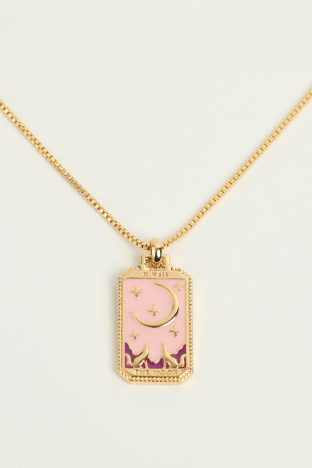 Tarot Card Pendant Copper Necklace 
