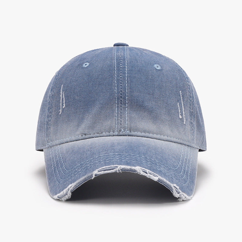 Distressed Washed Adjustable Baseball Cap 