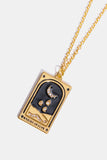 Tarot Card Pendant Stainless Steel Necklace 