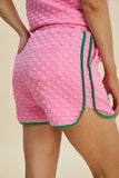 Double Take Full Size Texture Contrast T-Shirt and Shorts Set 