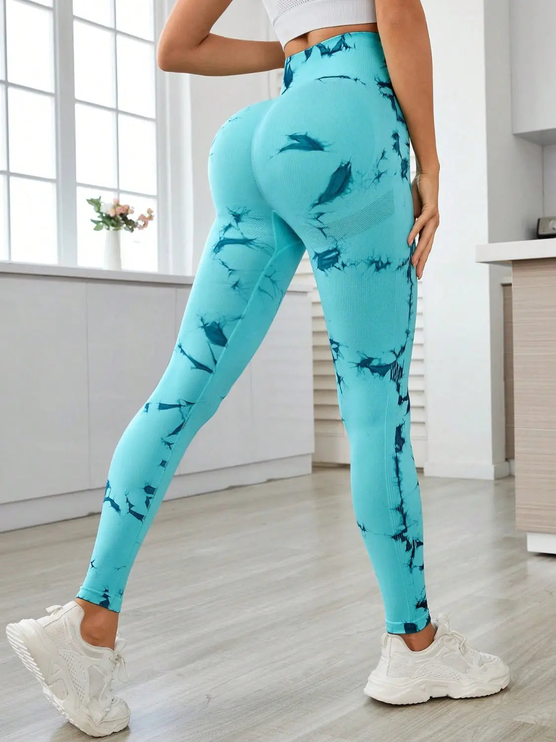 Printed High Waist Active Leggings 