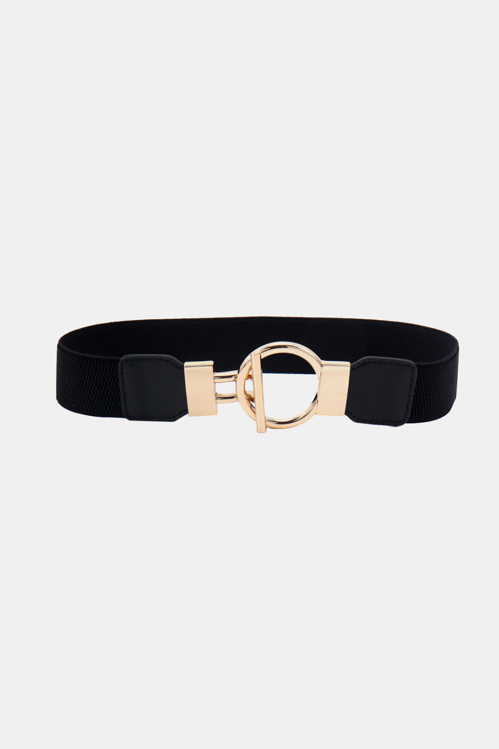 Circle Shape Buckle Zinc Alloy Buckle PU Leather Belt 
