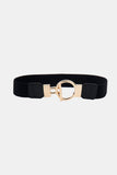 Circle Shape Buckle Zinc Alloy Buckle PU Leather Belt 