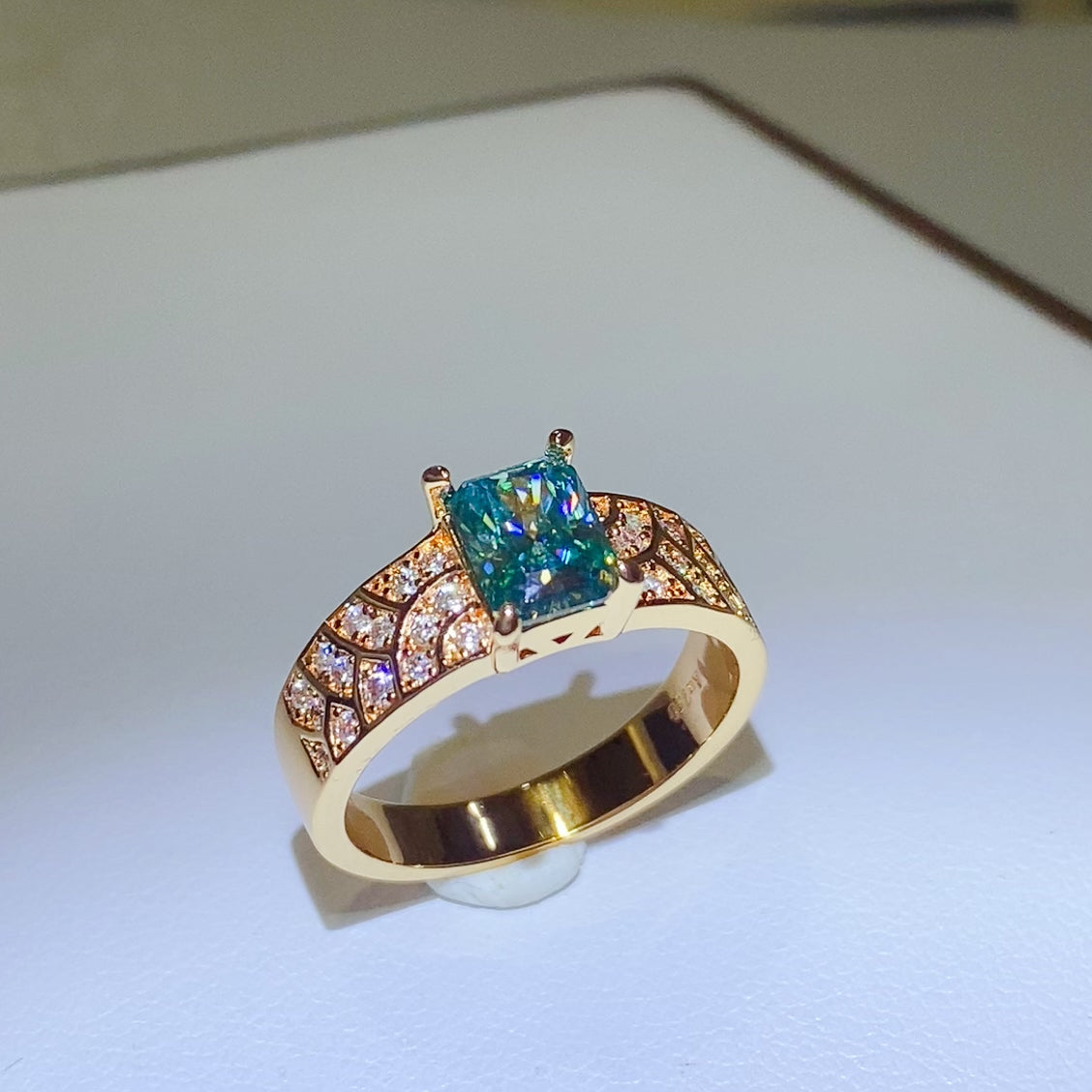 1 Carat Moissanite 925 Sterling Silver Ring 