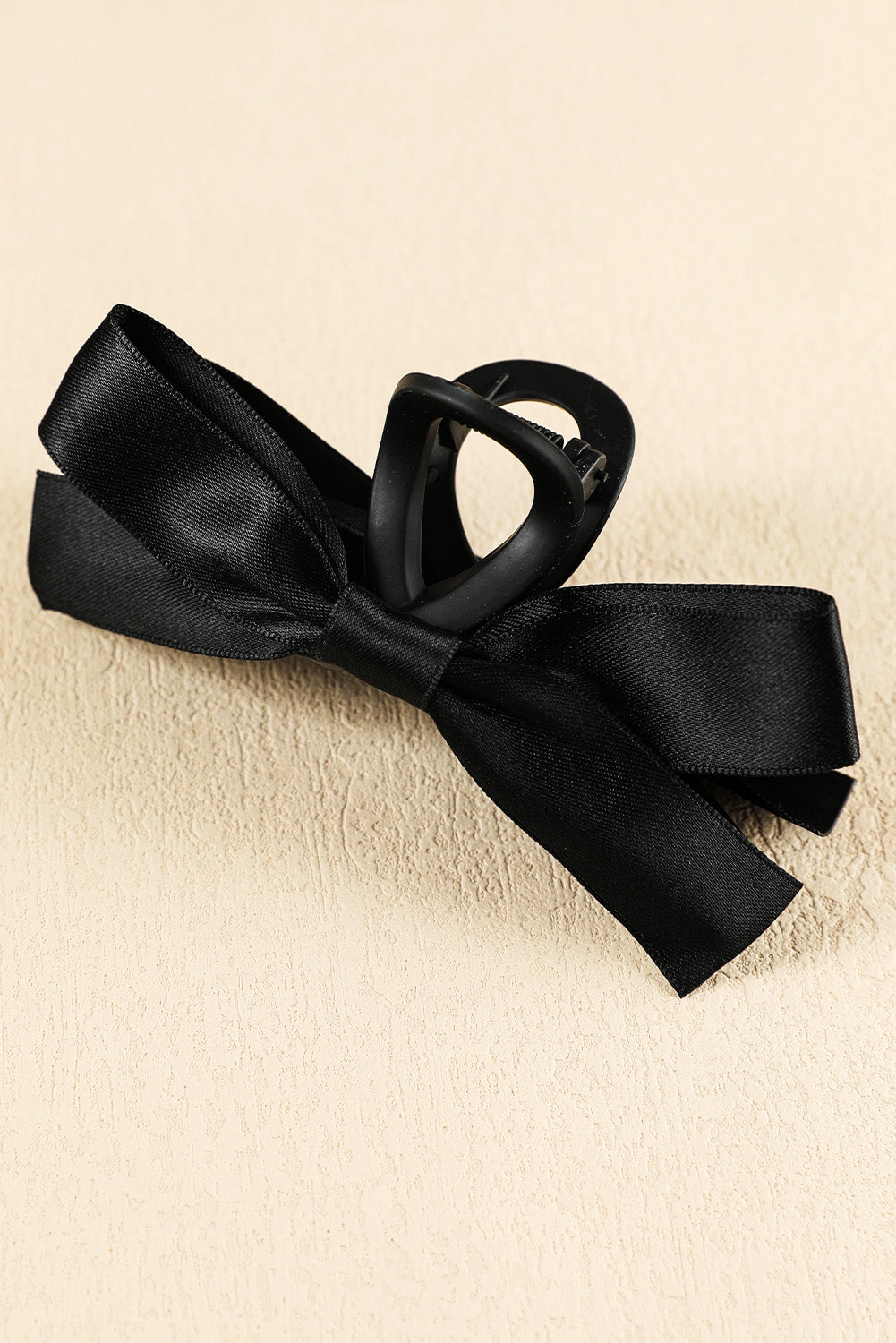 Black Bow Decor Large Hair Claw Clip Accessories/Headwear