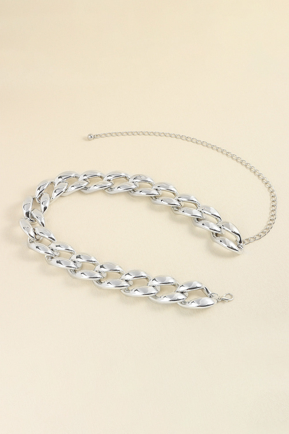 1.2" Width Acrylic Curb Chain Belt 