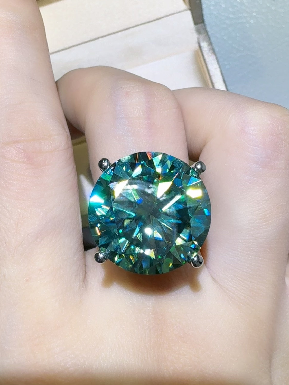 20 Carat Moissanite 925 Sterling Silver Ring Accessories