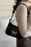Butterfly PU Leather Knotted Strap Shoulder Bag 