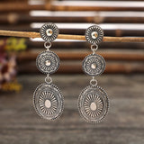 Vintage Alloy Dangle Earrings 