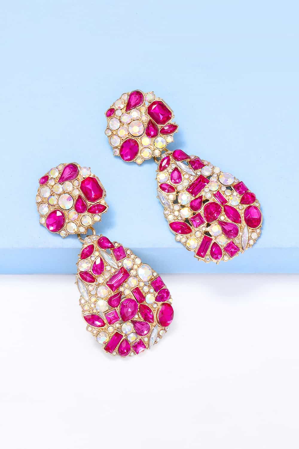 Teardrop Shape Zinc Alloy Dangle Earrings 