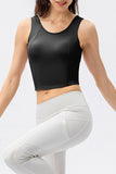 Round Neck Wide Strap Active Tank 