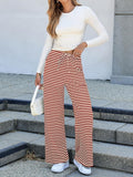 Lovelet Striped Wide Leg Pants Pants
